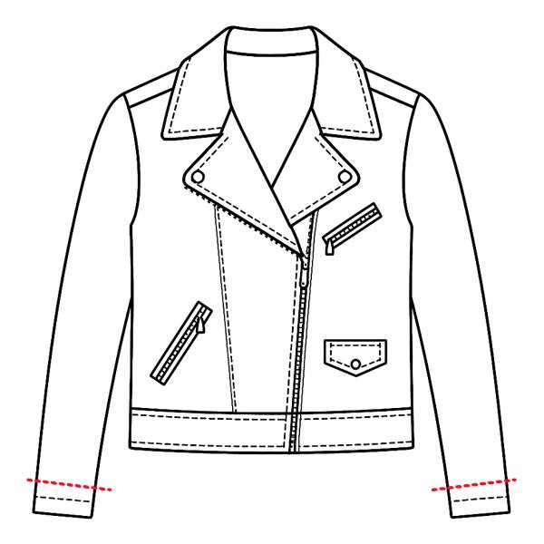 Lederjacke Ärmel kürzen